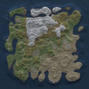 Thumbnail Rust Map: Procedural Map, Size: 4000, Seed: 787636765, 17 Monuments