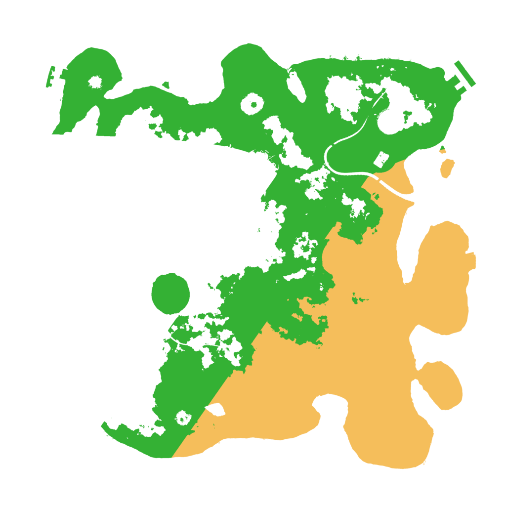Biome Rust Map: Procedural Map, Size: 3500, Seed: 664799635