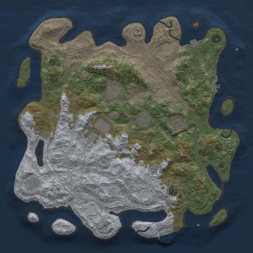 Rust Map: Procedural Map, Size: 4250, Seed: 9021078, 17 Monuments