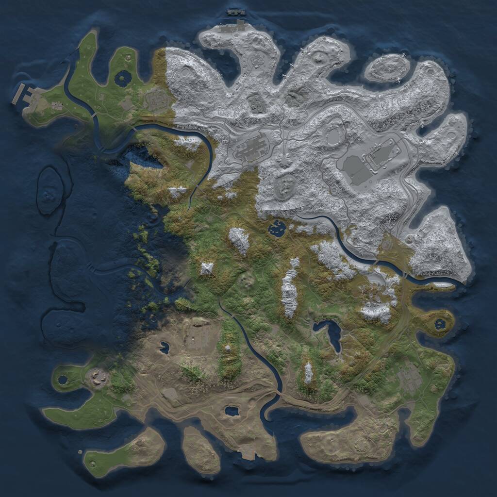 Rust Map: Procedural Map, Size: 4500, Seed: 862835915, 15 Monuments