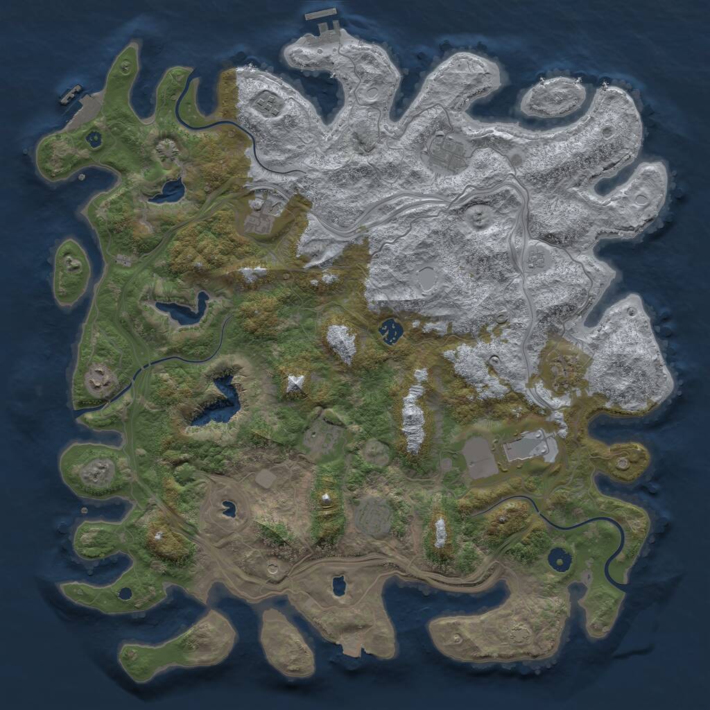 Rust Map: Procedural Map, Size: 4500, Seed: 862835915, 15 Monuments