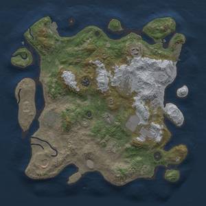 Thumbnail Rust Map: Procedural Map, Size: 3500, Seed: 293516756, 15 Monuments