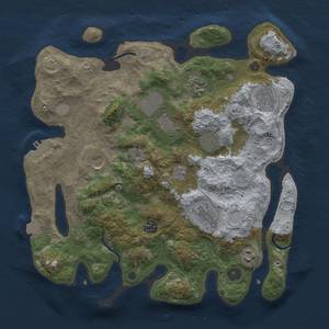 Thumbnail Rust Map: Procedural Map, Size: 3600, Seed: 5555, 16 Monuments