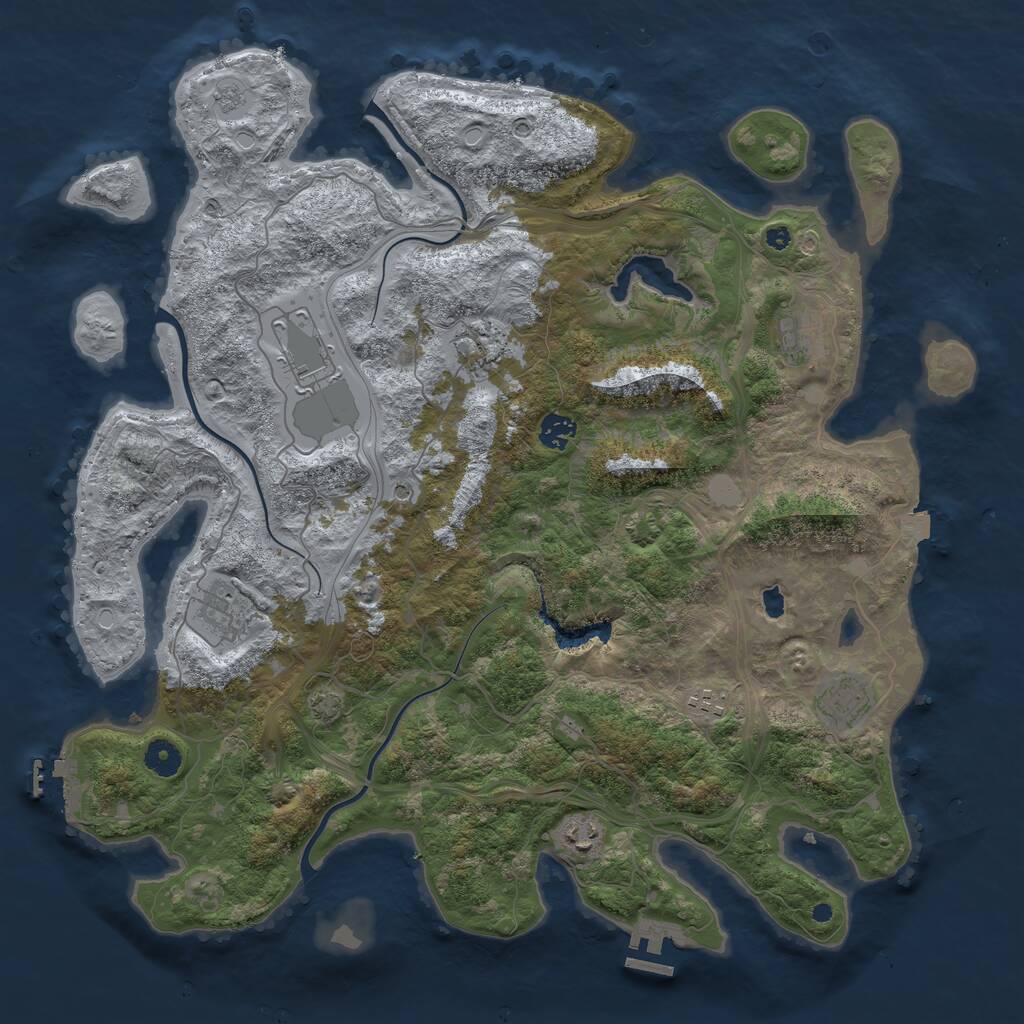 Rust Map: Procedural Map, Size: 4250, Seed: 9978564, 14 Monuments