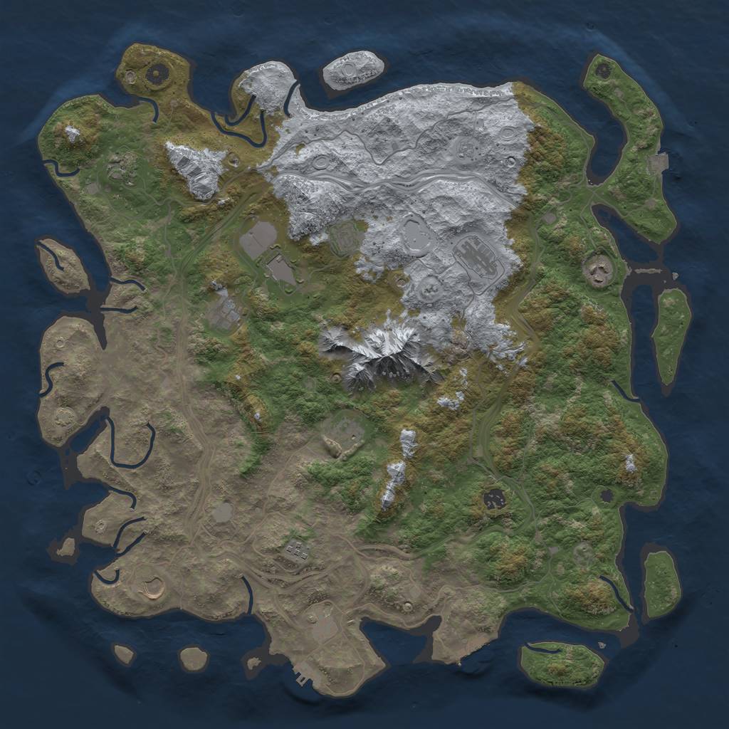 Rust Map: Procedural Map, Size: 5000, Seed: 50334520, 19 Monuments