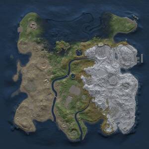 Thumbnail Rust Map: Procedural Map, Size: 3500, Seed: 211657024, 14 Monuments
