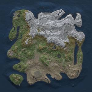 Thumbnail Rust Map: Procedural Map, Size: 3500, Seed: 25674323, 16 Monuments