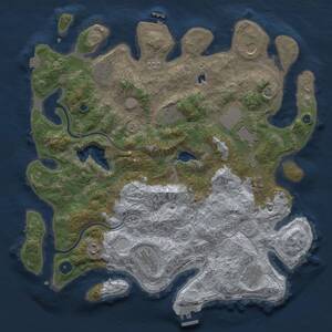 Thumbnail Rust Map: Procedural Map, Size: 4000, Seed: 967563264, 15 Monuments