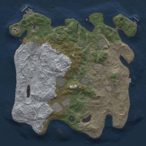 Thumbnail Rust Map: Procedural Map, Size: 3700, Seed: 1374863894, 17 Monuments