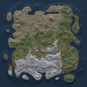 Thumbnail Rust Map: Procedural Map, Size: 4500, Seed: 78433, 19 Monuments