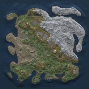 Thumbnail Rust Map: Procedural Map, Size: 4000, Seed: 964057328, 17 Monuments