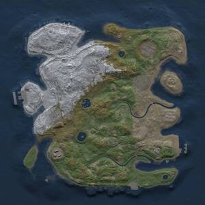 Thumbnail Rust Map: Procedural Map, Size: 3300, Seed: 227270469, 12 Monuments