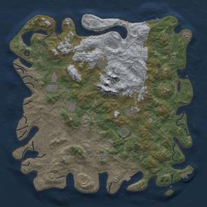 Thumbnail Rust Map: Procedural Map, Size: 5000, Seed: 588881957, 19 Monuments