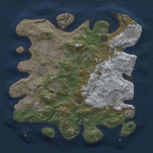 Thumbnail Rust Map: Procedural Map, Size: 3700, Seed: 528363350, 17 Monuments