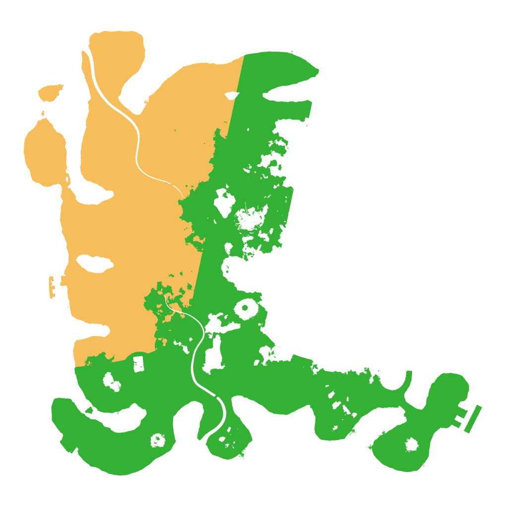 Biome Rust Map: Procedural Map, Size: 3500, Seed: 499128631