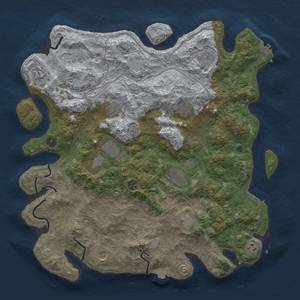 Thumbnail Rust Map: Procedural Map, Size: 4500, Seed: 7201, 19 Monuments