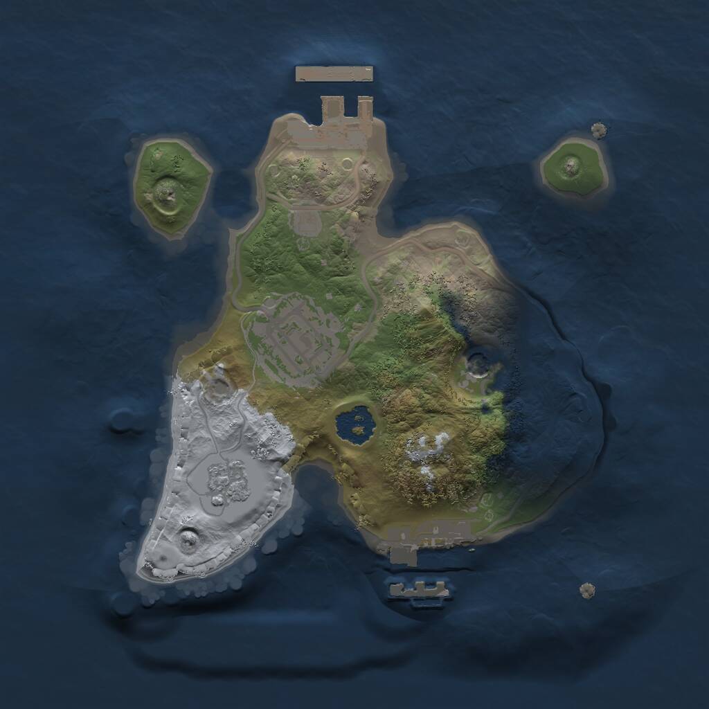 Rust Map: Procedural Map, Size: 1850, Seed: 423423245, 6 Monuments