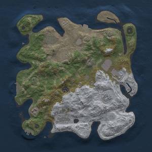 Thumbnail Rust Map: Procedural Map, Size: 3500, Seed: 1436944428, 16 Monuments