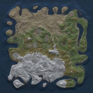 Thumbnail Rust Map: Procedural Map, Size: 4500, Seed: 339348767, 19 Monuments