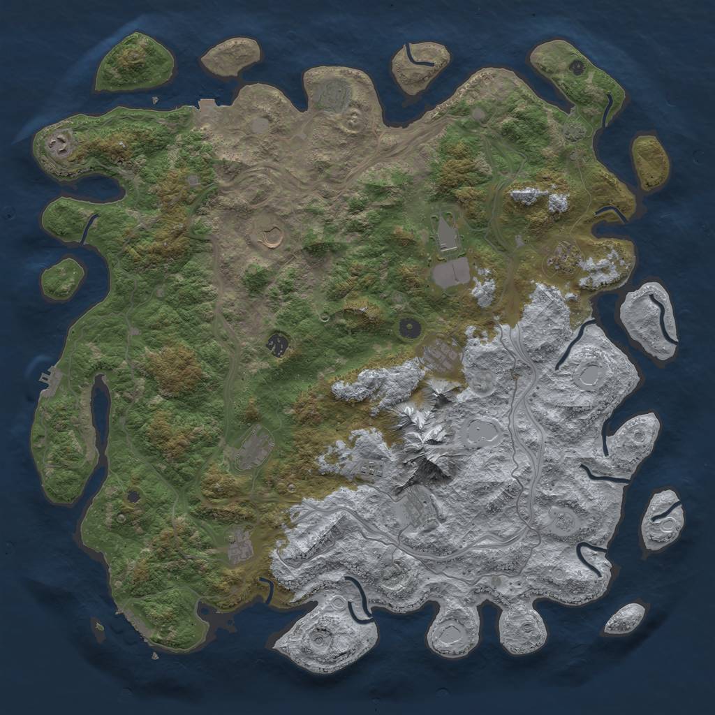 Rust Map: Procedural Map, Size: 5000, Seed: 111514081, 19 Monuments