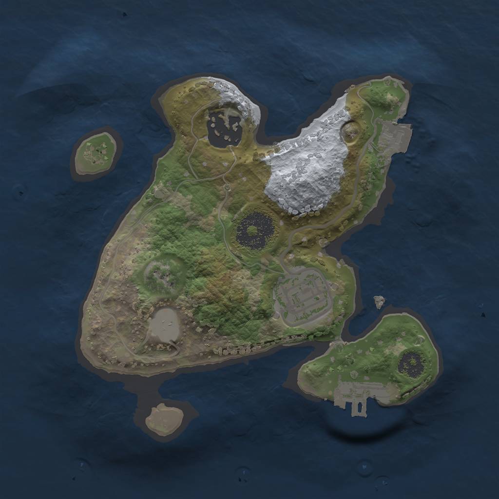 Rust Map: Procedural Map, Size: 2000, Seed: 968946040, 6 Monuments