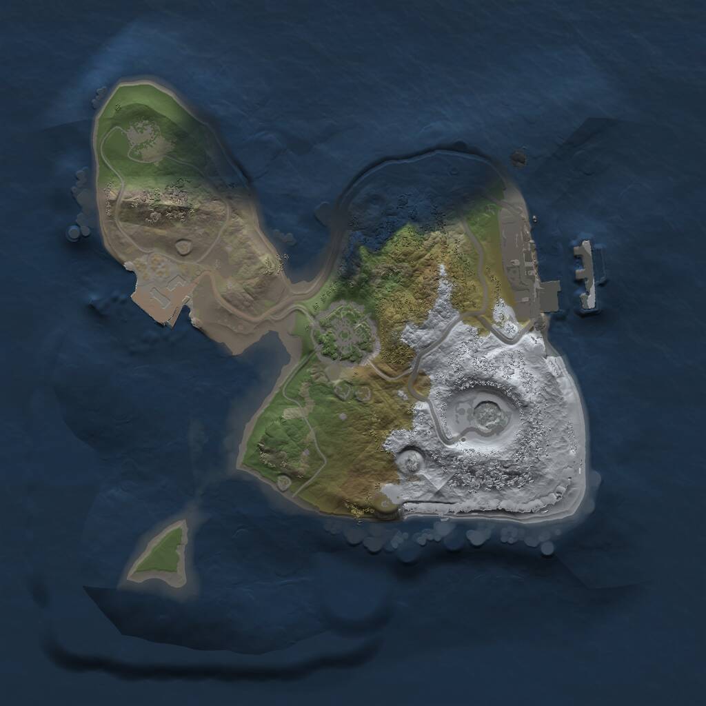 Rust Map: Procedural Map, Size: 1600, Seed: 278193753, 4 Monuments