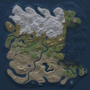 Thumbnail Rust Map: Procedural Map, Size: 4500, Seed: 2868, 16 Monuments