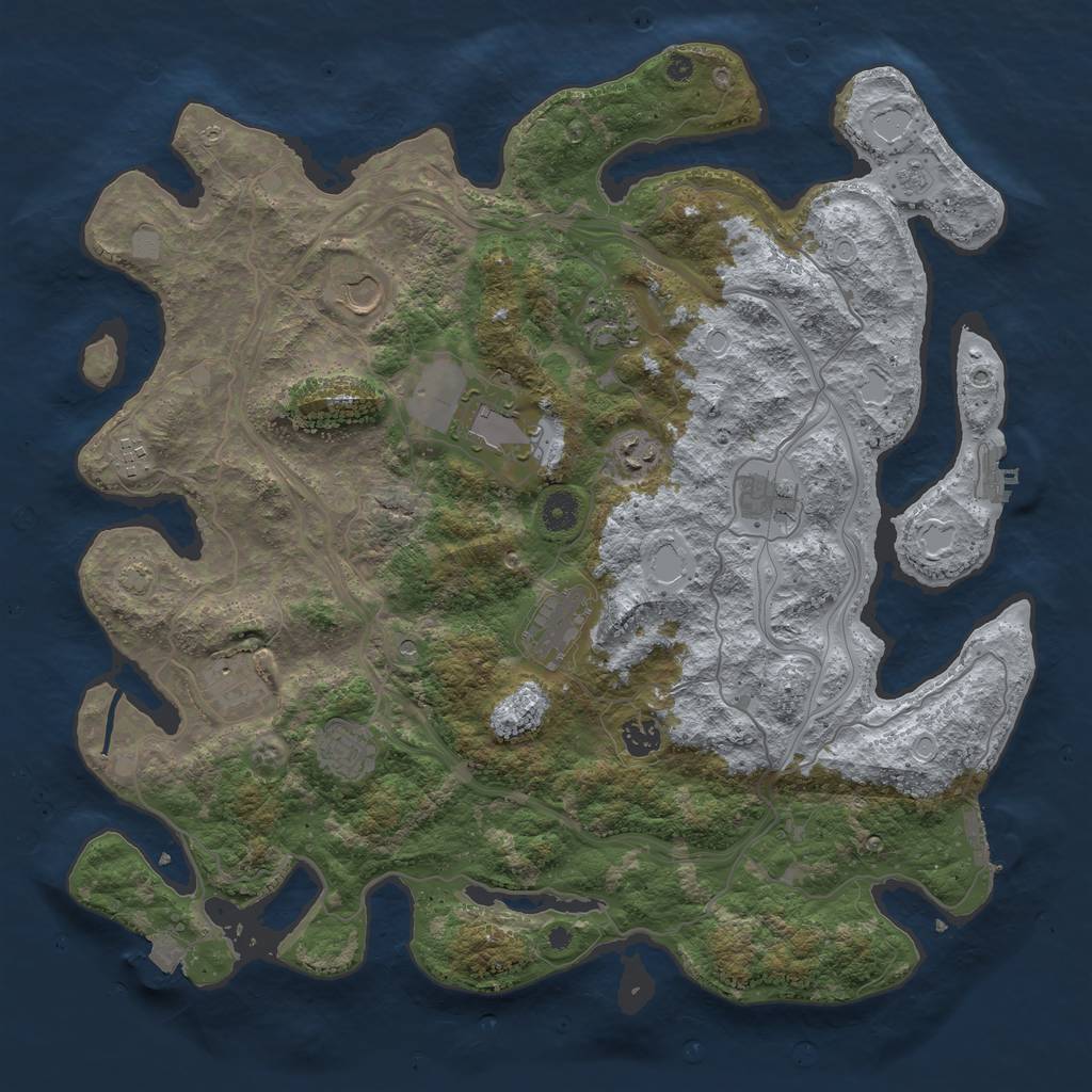 Rust Map: Procedural Map, Size: 4250, Seed: 95748, 18 Monuments