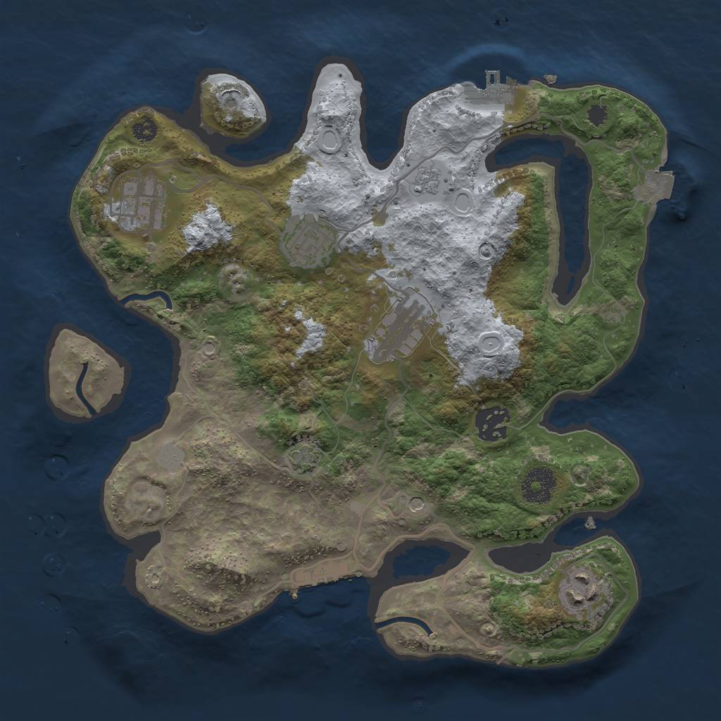 Rust Map: Procedural Map, Size: 3000, Seed: 7354108, 13 Monuments