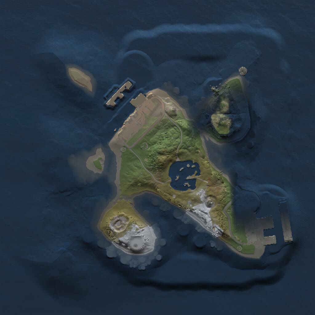 Rust Map: Procedural Map, Size: 1500, Seed: 1119391725, 4 Monuments