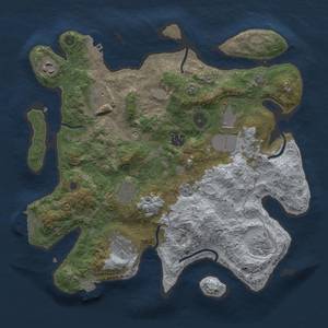 Thumbnail Rust Map: Procedural Map, Size: 3500, Seed: 786203704, 16 Monuments