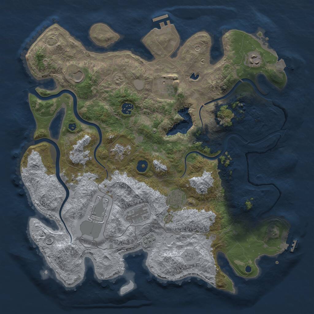 Rust Map: Procedural Map, Size: 4000, Seed: 1755756509, 15 Monuments