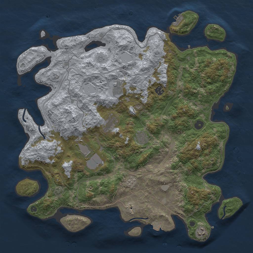 Rust Map: Procedural Map, Size: 4250, Seed: 17082023, 14 Monuments