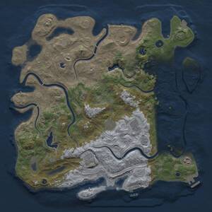 Thumbnail Rust Map: Procedural Map, Size: 4250, Seed: 29751023, 14 Monuments
