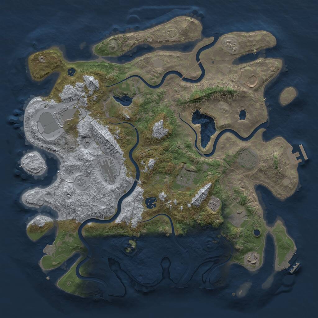 Rust Map: Procedural Map, Size: 4000, Seed: 277654176, 15 Monuments