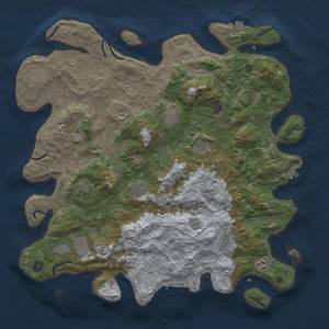 Thumbnail Rust Map: Procedural Map, Size: 4500, Seed: 1099406463, 19 Monuments