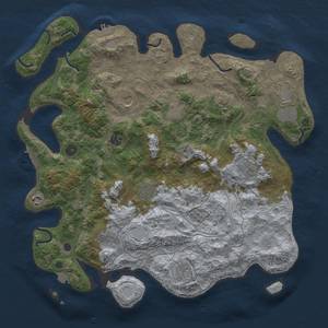 Thumbnail Rust Map: Procedural Map, Size: 4300, Seed: 24167, 19 Monuments