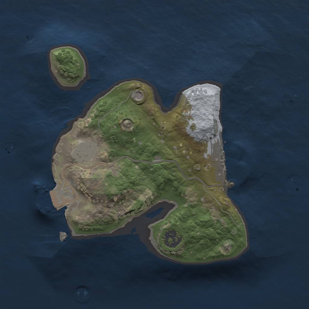Rust Map: Procedural Map, Size: 1750, Seed: 9662951, 4 Monuments