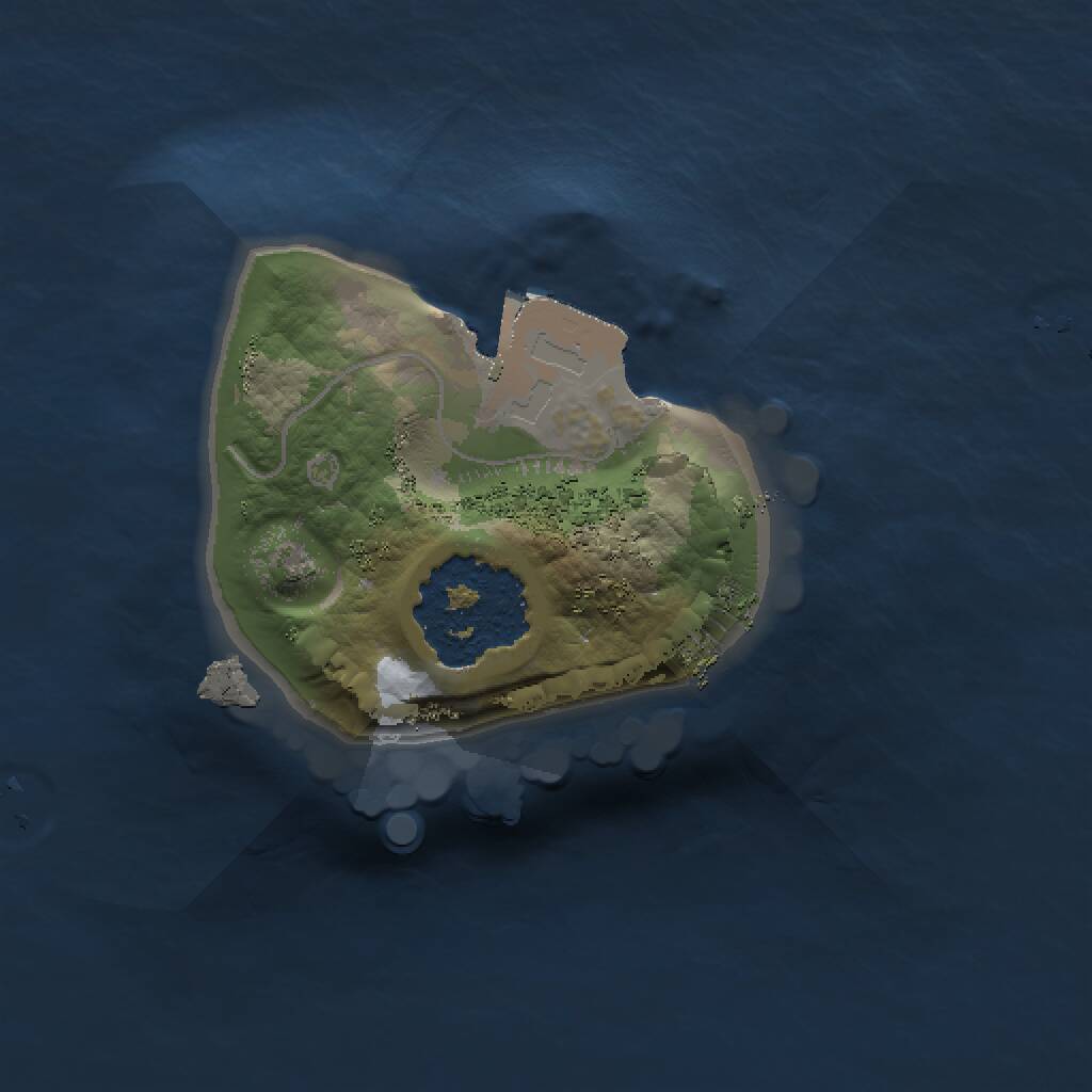 Rust Map: Procedural Map, Size: 1000, Seed: 1445445446, 1 Monuments