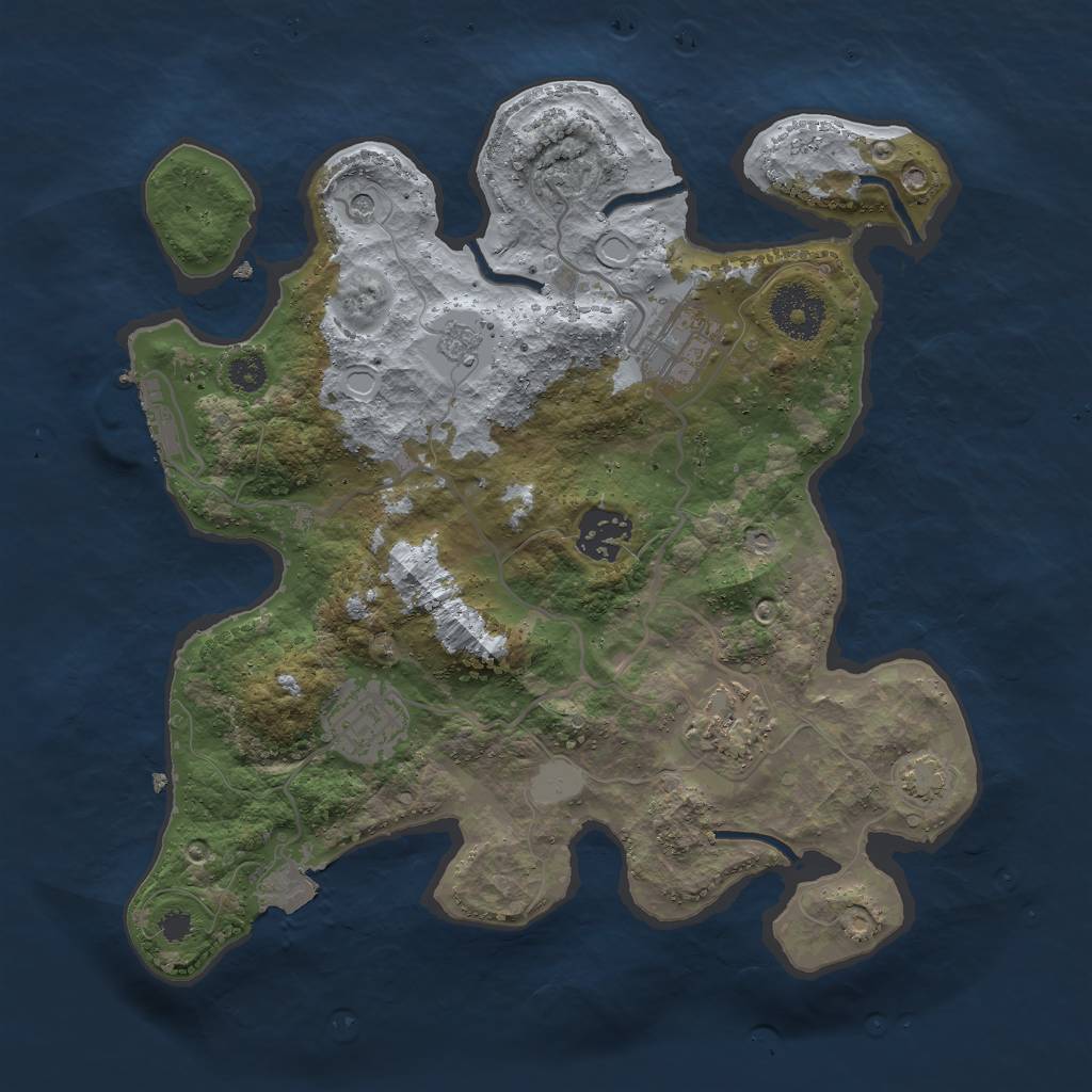 Rust Map: Procedural Map, Size: 3000, Seed: 538303841, 11 Monuments