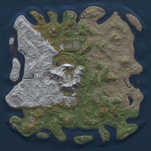 Thumbnail Rust Map: Procedural Map, Size: 5000, Seed: 975937496, 19 Monuments