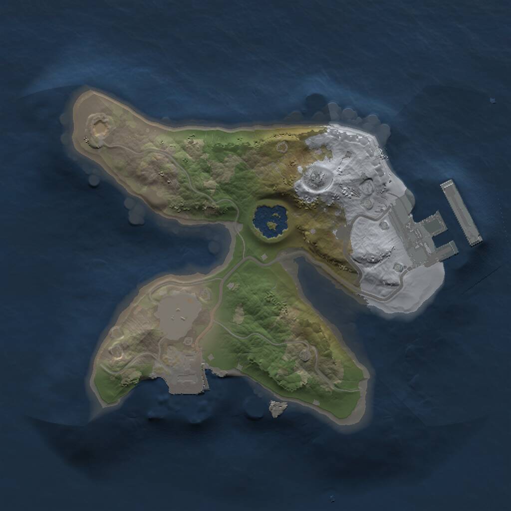 Rust Map: Procedural Map, Size: 1500, Seed: 369540438, 2 Monuments