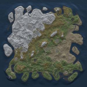 Thumbnail Rust Map: Procedural Map, Size: 4500, Seed: 398082991, 19 Monuments