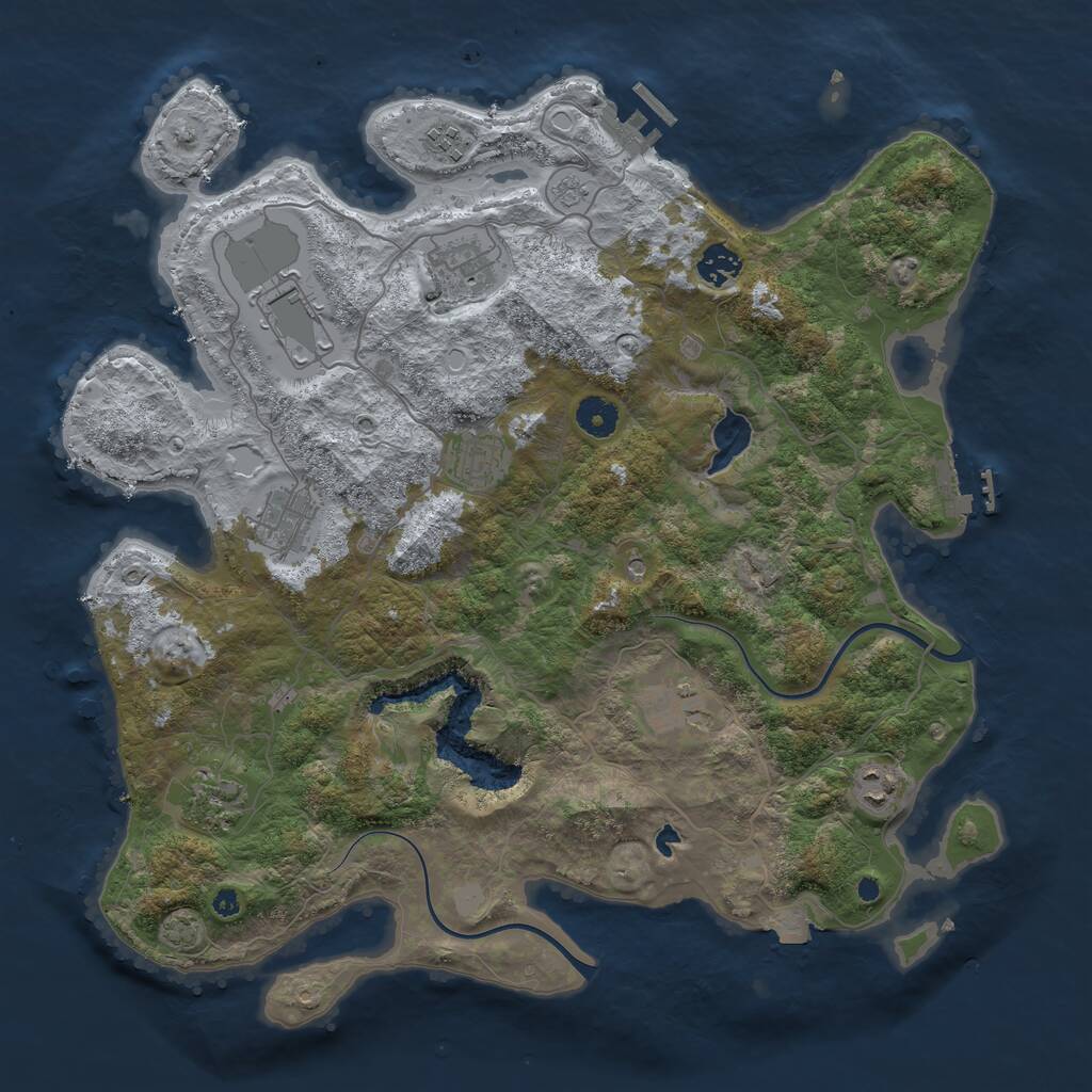 Rust Map: Procedural Map, Size: 4000, Seed: 1524687363, 15 Monuments