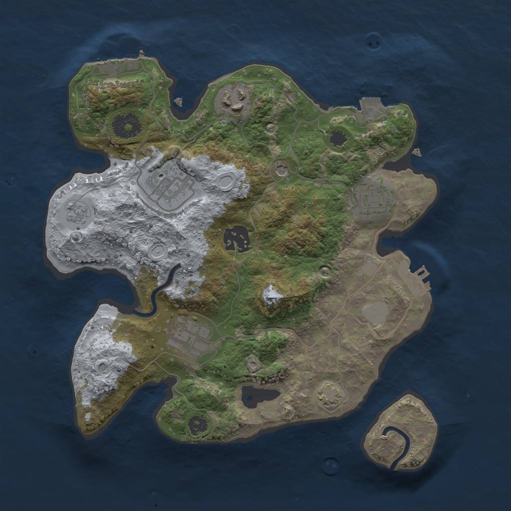 Rust Map: Procedural Map, Size: 2800, Seed: 694200, 13 Monuments