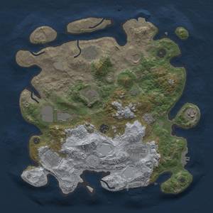 Thumbnail Rust Map: Procedural Map, Size: 3500, Seed: 268001927, 17 Monuments