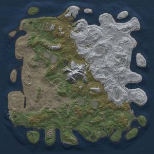 Thumbnail Rust Map: Procedural Map, Size: 5000, Seed: 2308, 19 Monuments