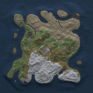 Thumbnail Rust Map: Procedural Map, Size: 3000, Seed: 1780016321, 10 Monuments