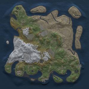 Thumbnail Rust Map: Procedural Map, Size: 3500, Seed: 958538000, 17 Monuments