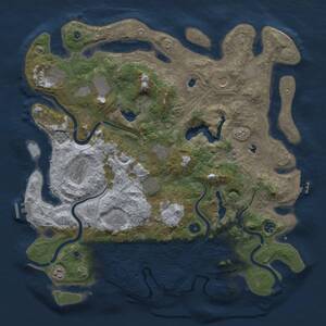 Thumbnail Rust Map: Procedural Map, Size: 4500, Seed: 231111604, 16 Monuments